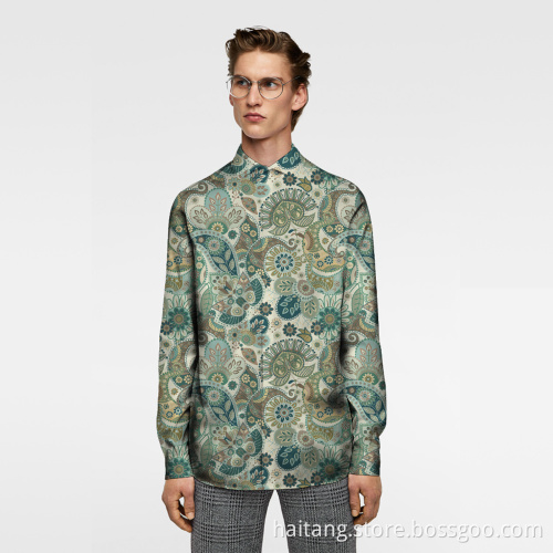 Printed Shirt Fabric Fine Denier Polyester Calico Cloth